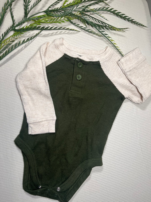 2 Tone Long sleeve Onesie