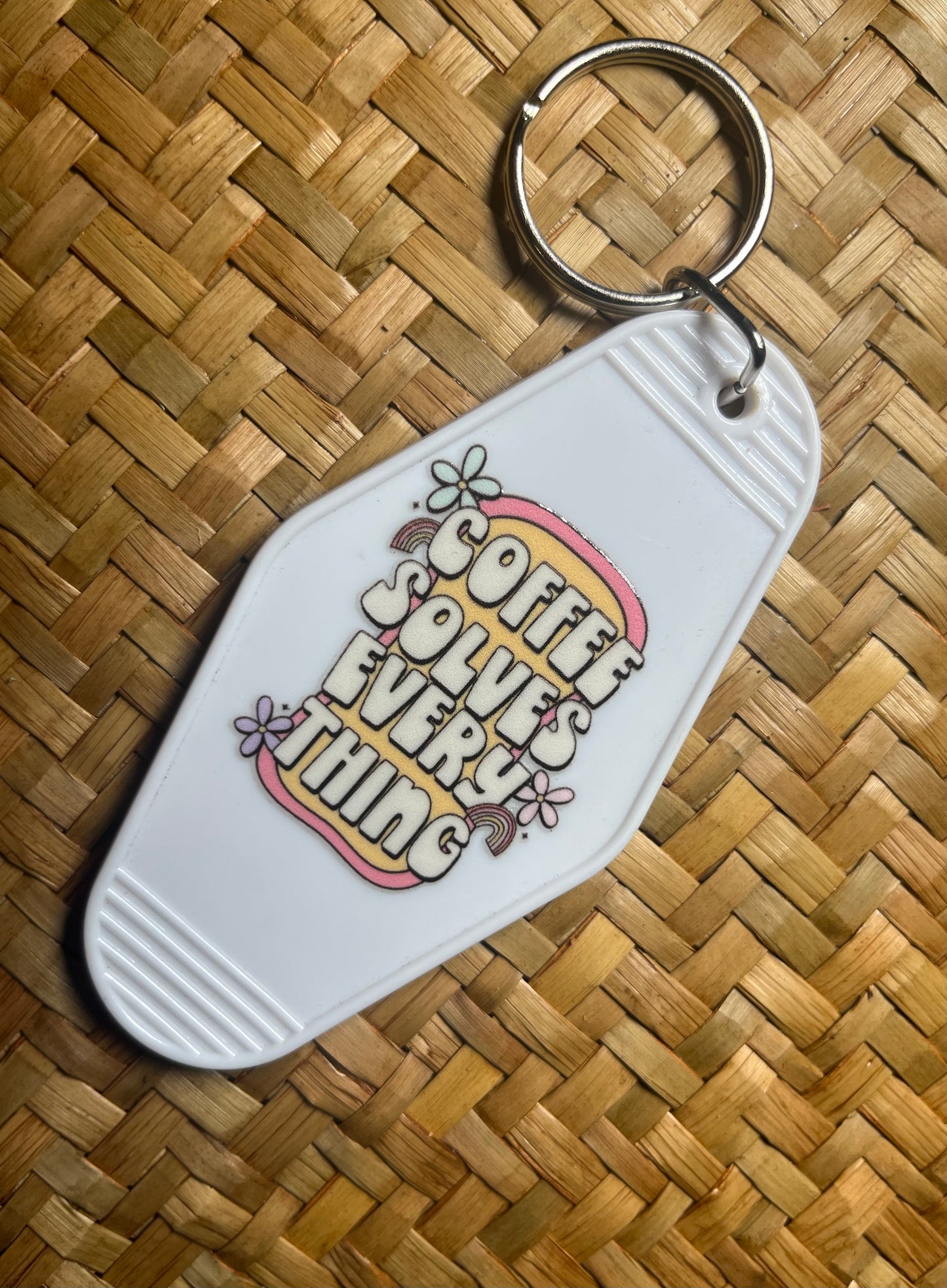 Coffee Solves Everything Keychain