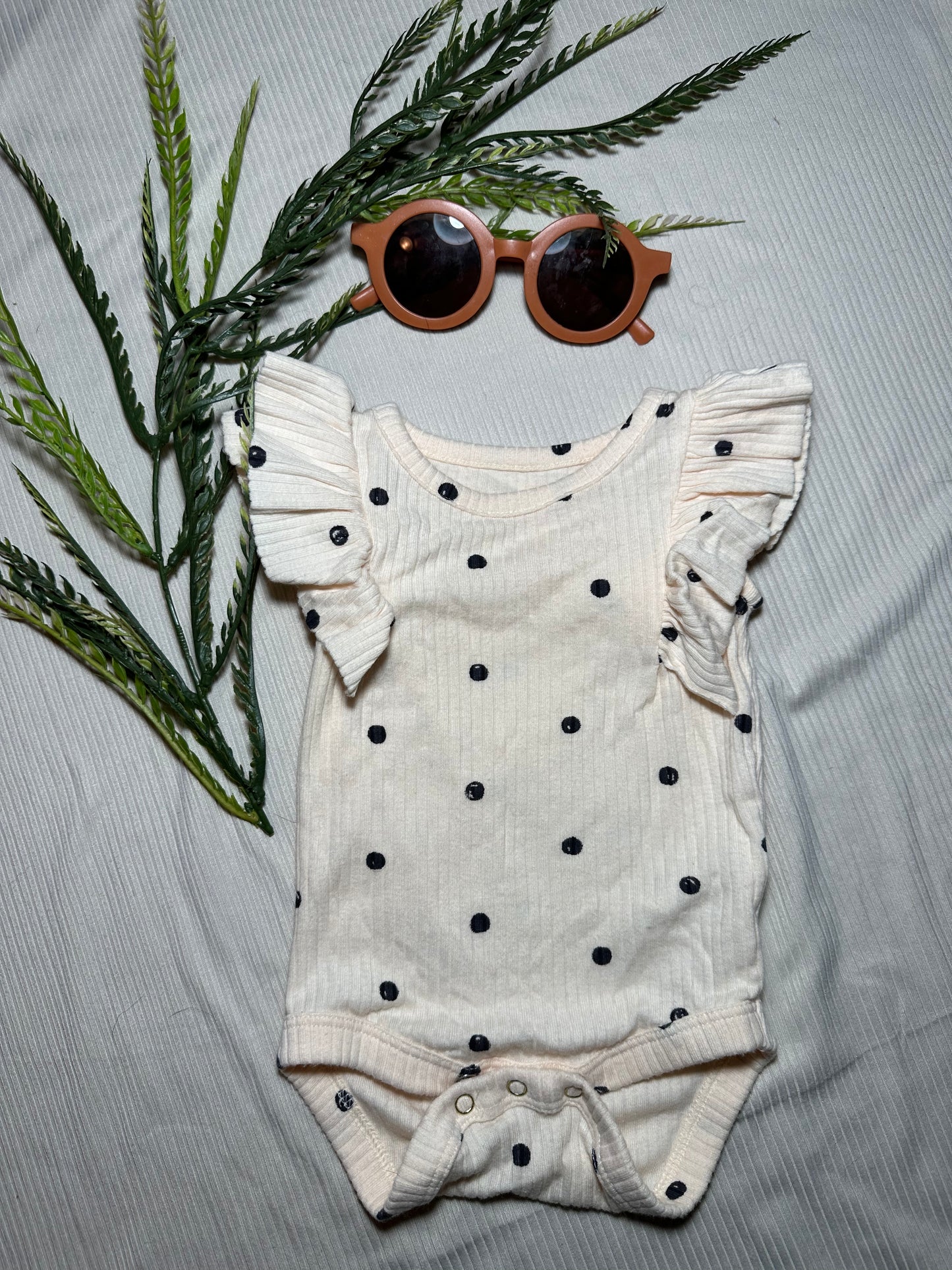 Polka-Dot Ruffled Onesie