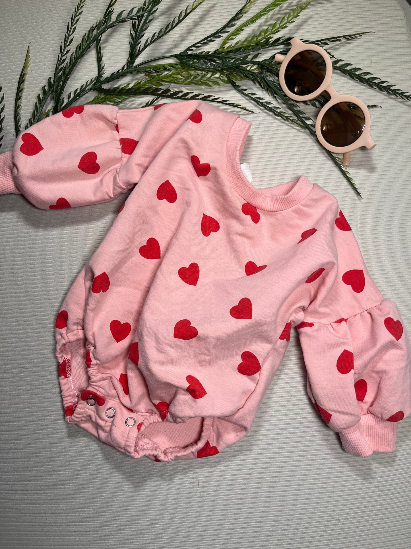 Valentine Puffy Romper