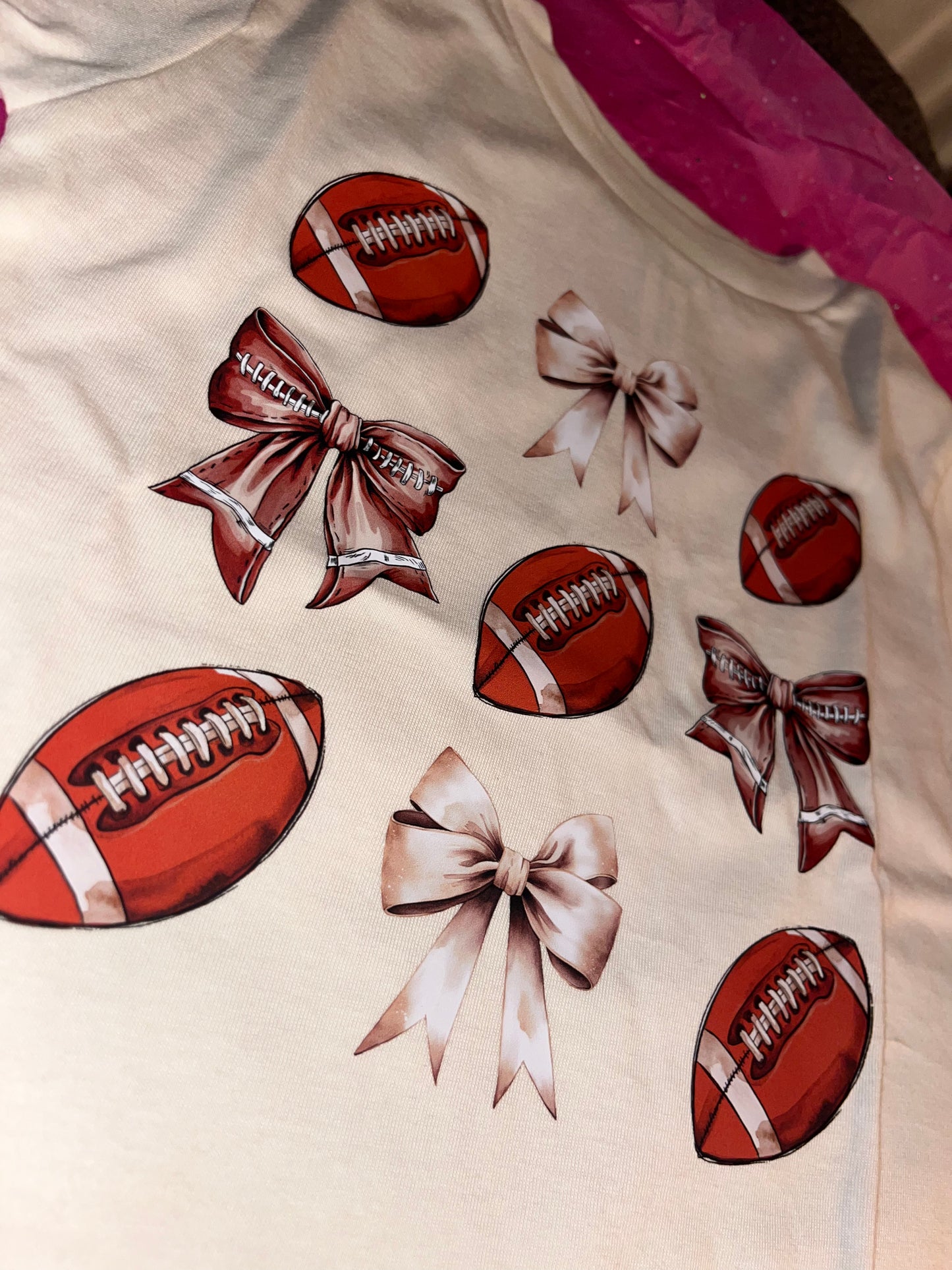 Footballs & Bows T-Shirt